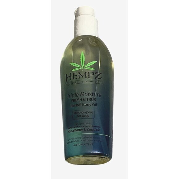 Hempz Triple Moisture Fresh Citrus Herbal Body Oil 6.76 Oz With Shea Butter - Picture 2 of 6